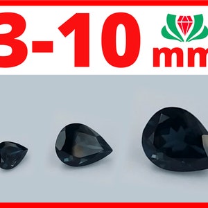 London topaz Pear, 3-10mm, Natural London Topaz, London Blue Topaz, London Topaz, Blue London Topaz, Topaz London, London Topaz Stone