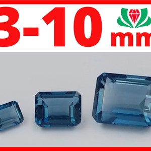 London topaz Octagon, 3-10mm, Natural London Topaz, London Blue Topaz, London Topaz, Blue London Topaz, Topaz London, London Topaz Stone