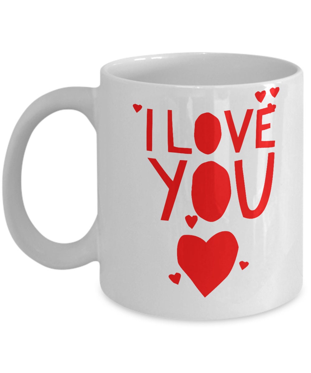 Te amo corazones taza de café taza de regalo de taza Etsy
