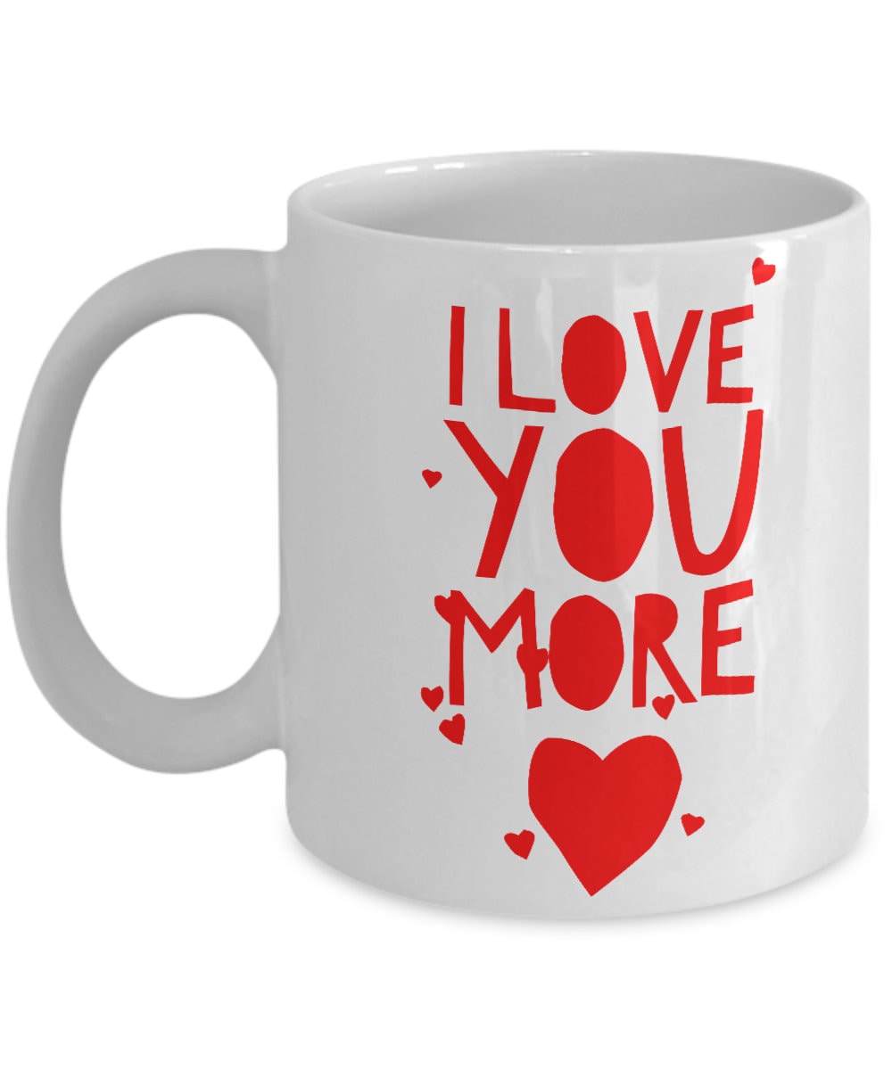 Te amo más corazones taza de café taza de regalo de taza