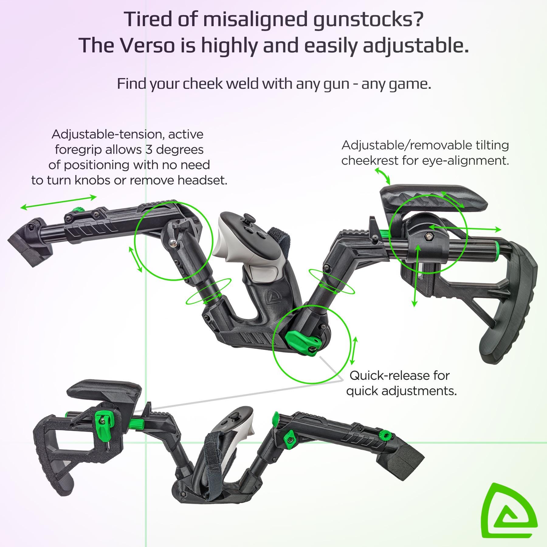 3daptive Verso VR Gunstock for Meta Quest 3, 3S, 2, Pro - Etsy