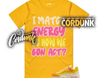 Camiseta Air Max 95 Sunshine University Gold Big Bubble Pink Foam a juego
