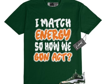 Griffey Miami Hurricanes Fir Bright Mandarin Orange Forest White Vapor Green T Shirt to Match MATCH