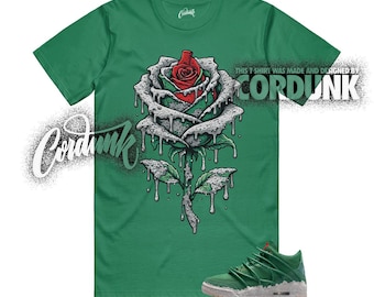 3 Concrete Rose Fir Green Red Cement Grey Teyana T Shirt Match ROSE