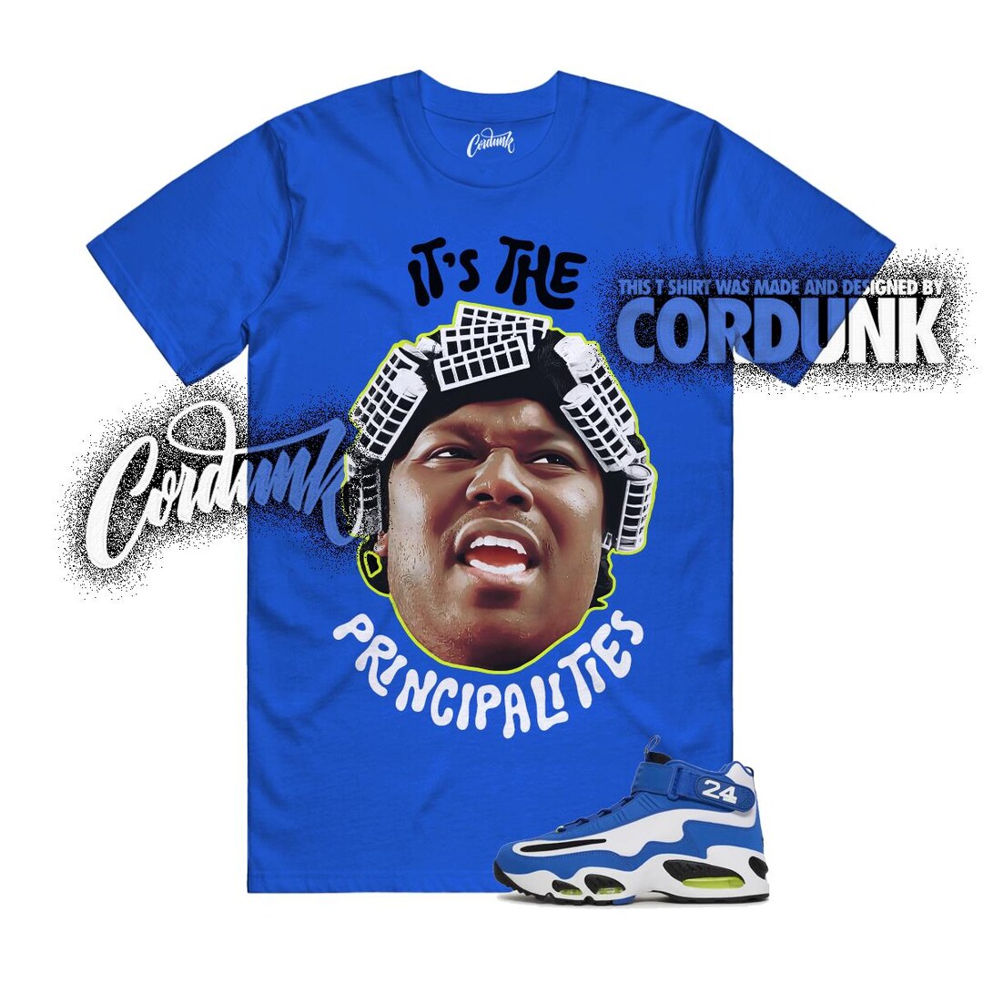 Air Griffey Max 1 Varsity Royal Blue White Volt Black T Shirt