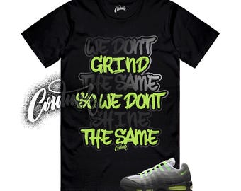 Air Max 95 Big Bubble Neon Black Yellow Cool Grey 2025 T Shirt Match DIFF