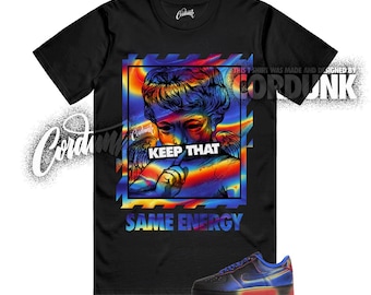 Air Force 1 Low Retro Heat Map Black Racer Blue T Shirt Match ENERGY