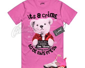 6 Awake NY Playful Pink Infrared 23 T Shirt CRIME