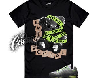 Air Max 95 Big Bubble Neon Black Yellow Cool Grey 2025 T Shirt Match ANTI