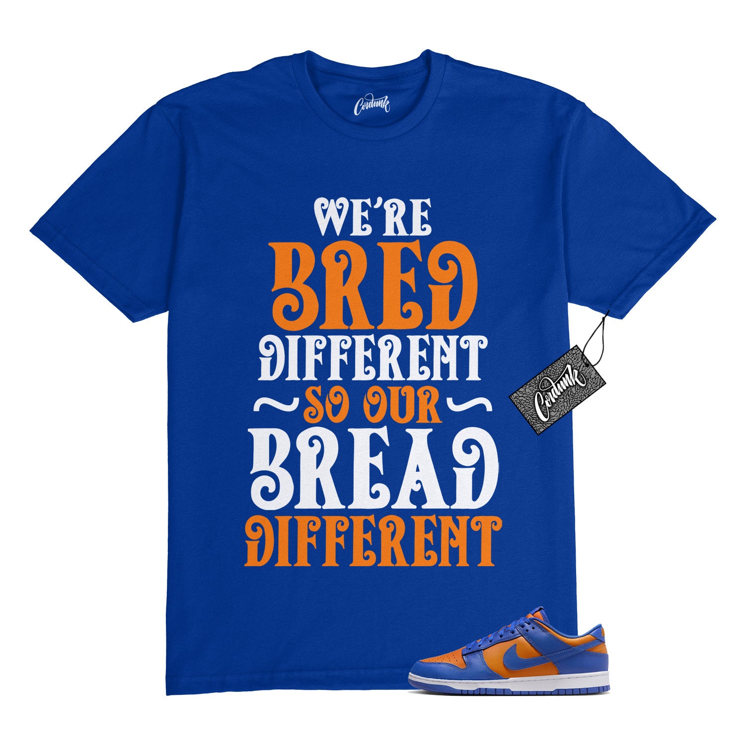 Dunk Knicks Team Royal Blue Orange  Bright Ceramic T Shirt to Match BREAD