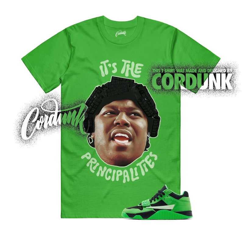 Green Spark Scott Vapor Black Travis Rex T Shirt Match ITP image 1