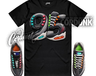 Air Max 95 Greedy OG Big Bubble Hyper Turquoise Volt Solar Red Shirt Match 95SNKR