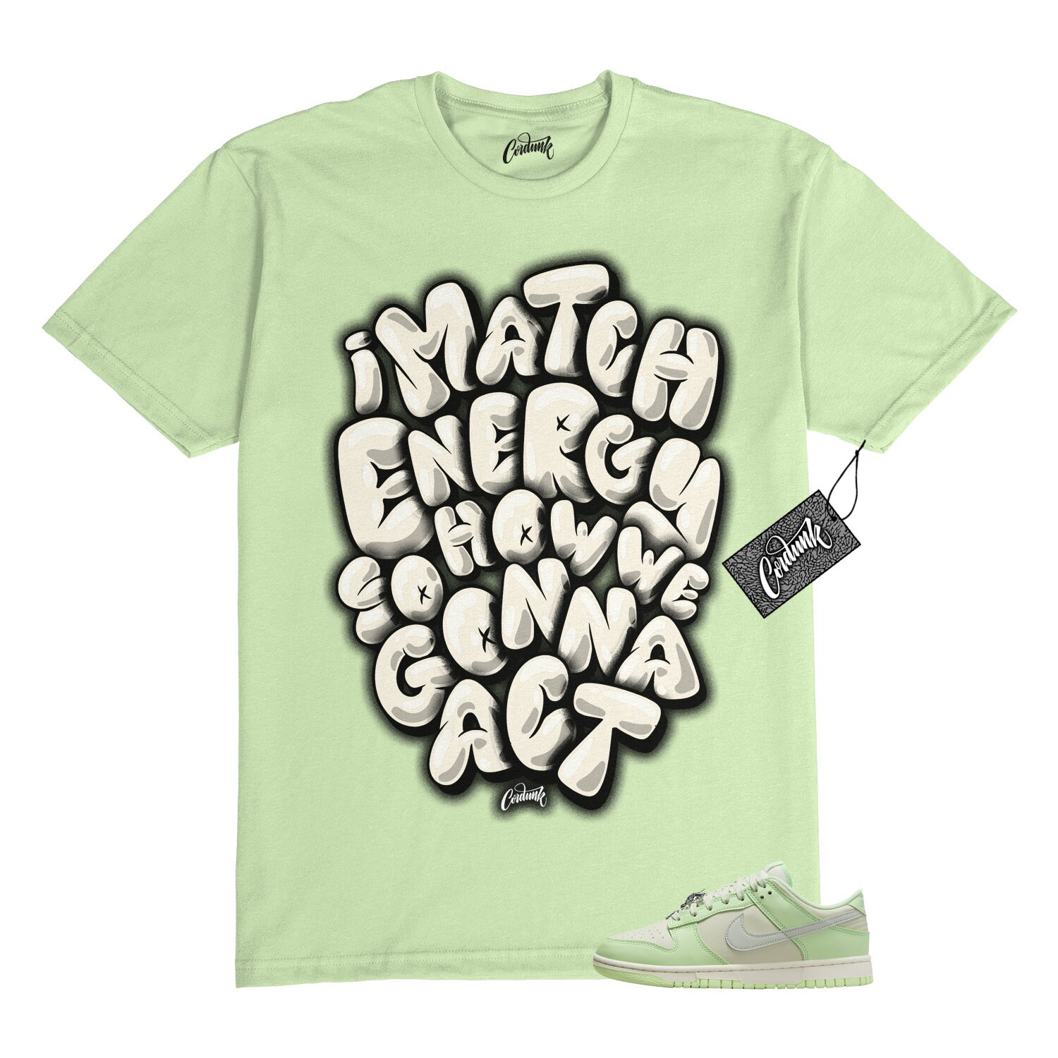 Dunk  WMNS Next Nature Sea Glass Light Silver Vapor Green Sail T Shirt to Match MTCH2