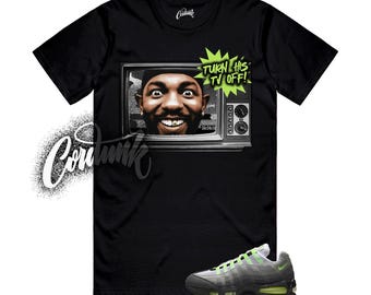 Air Max 95 Big Bubble Neon Black Yellow Cool Grey 2025 T Shirt Match TVO