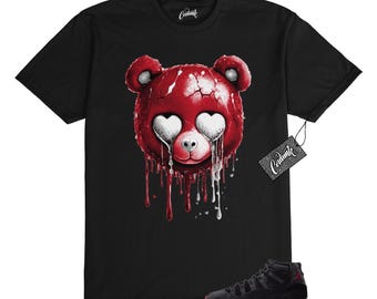 11  Bred Velvet Gym Red Black White T Shirt to Match SLB
