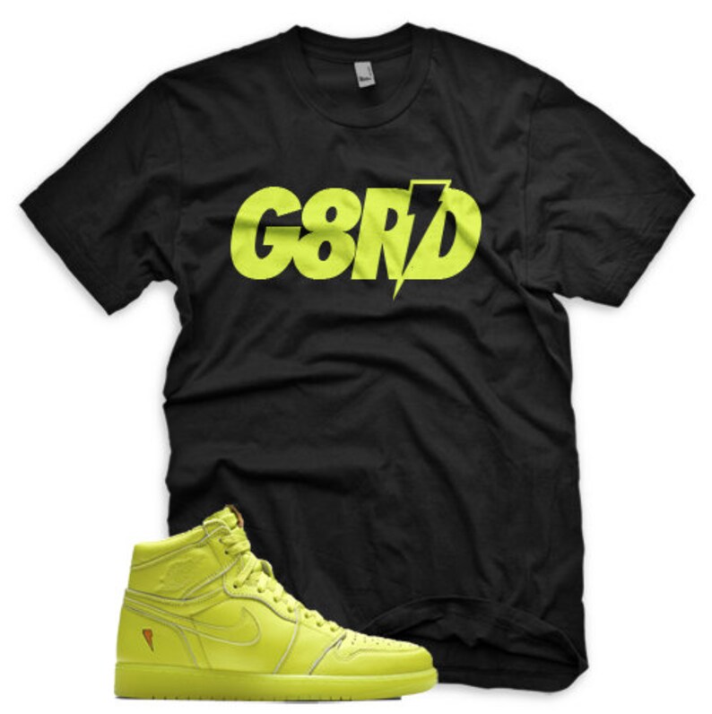 yellow and black jordan 1 shirt