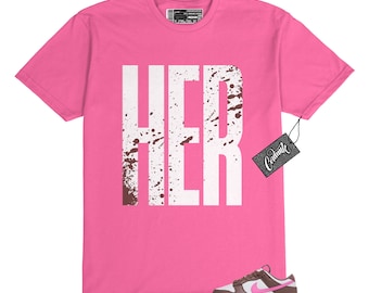 Dunk Smokey Mauve Playful Pink White Brown Low T Shirt to Match HERTALL