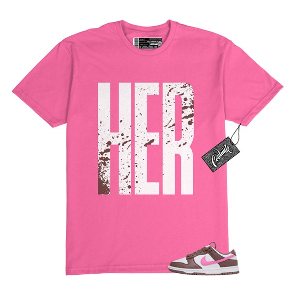 Dunk Smokey Mauve Playful Pink White Brown Low T Shirt to Match HERTALL