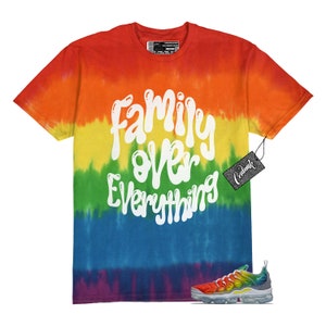 VaporMax Rainbow Returned Air White Neptune Green Dynamic Yellow Multicolor Plus Tie Dye T Shirt to Match FOE image 1