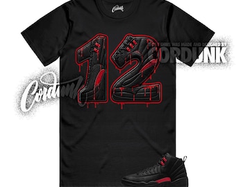 12 Bloodline Varsity Red University 2026 T Shirt Match 12SNKR