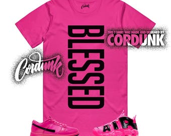 Dunk Pink Blast Black Air More Uptempo Fierce Low T Shirt Match VERTBLS