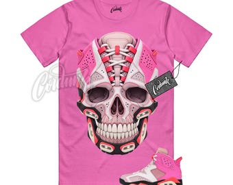 6 Awake NY Playful Pink Infrared 23 T Shirt SKULL