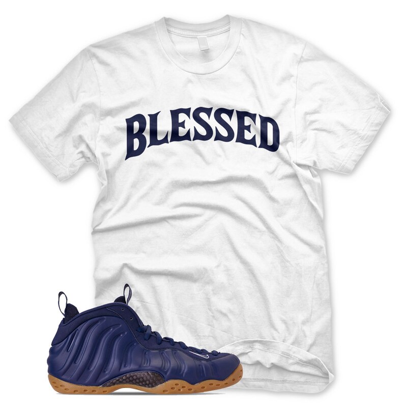 navy blue foamposite shirt