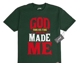 Dunk  Seattle Supersonics Green Fir White University Gold Fire Red T Shirt to Match GTHT