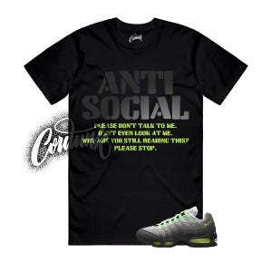 Air Max 95 Big Bubble Neon Noir Jaune Gris Cool 2025 T-shirt Match AS