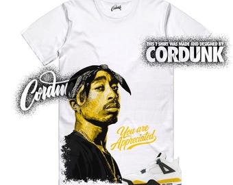4 Tour Yellow Rare Air Lightning Thunder White Grey Black T Shirt Match PAC