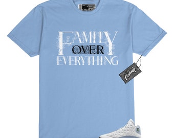 13 Blue Grey White Black Yellow Ochre Retro T Shirt to Match FAM