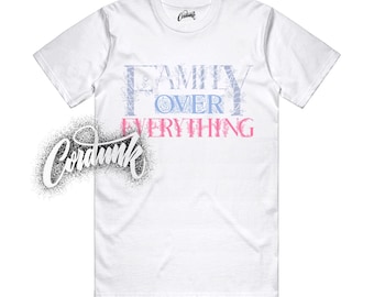 3 White Cobalt Bliss Blue Pink Glow Football Grey White Denim T Shirt Match FAM