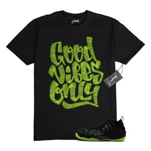 TG T Shirt to Match Lil Posite One Black Volt Clear Jade