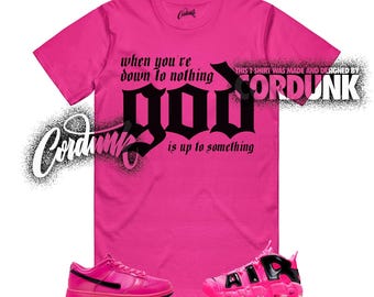 Dunk Pink Blast Black Air More Uptempo Fierce Low T Shirt Match UTSV2