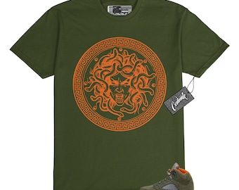 5 Olive Army Solar Orange Black Retro T Shirt to Match CLP