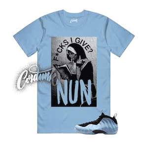 Foamposite T-shirt Air One bleu psychique noir Match NUN