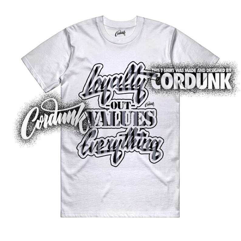 10 OG Steel White Black Light Steel Grey T Shirt Match LYLTY zdjęcie 1
