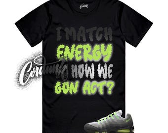 Air Max 95 Big Bubble Neon Black Yellow Cool Grey 2025 T Shirt Match MATCH