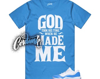 11 University Blue UNC White Light Sky Low Sneaker T Shirt to Match GTHT - 90+ Designs To Choose From!