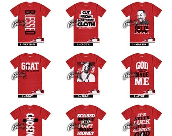 1 Chicago Varsity Red University Black Summit White Sneaker T Shirt to Match - 90+ Designs To Choose From!