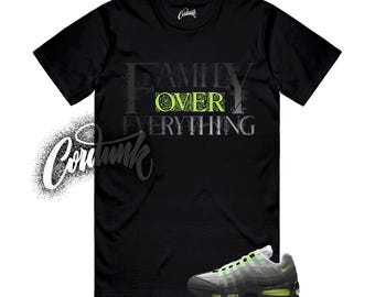 Air Max 95 Big Bubble Neon Black Yellow Cool Grey 2025 T Shirt Match FAM