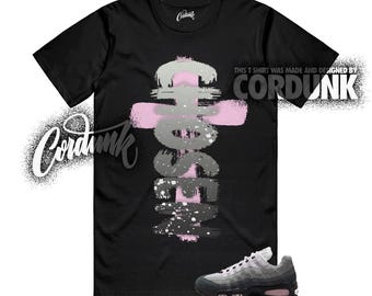 Air Max 95 Pink Foam OG Big Bubble White Black Silver T Shirt Match CHOSEN