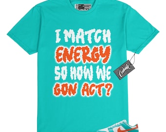 Dunk Miami Dolphins Cosmic Clay Dusty Cactus White Orange Aqua Low T Shirt to Match MATCH