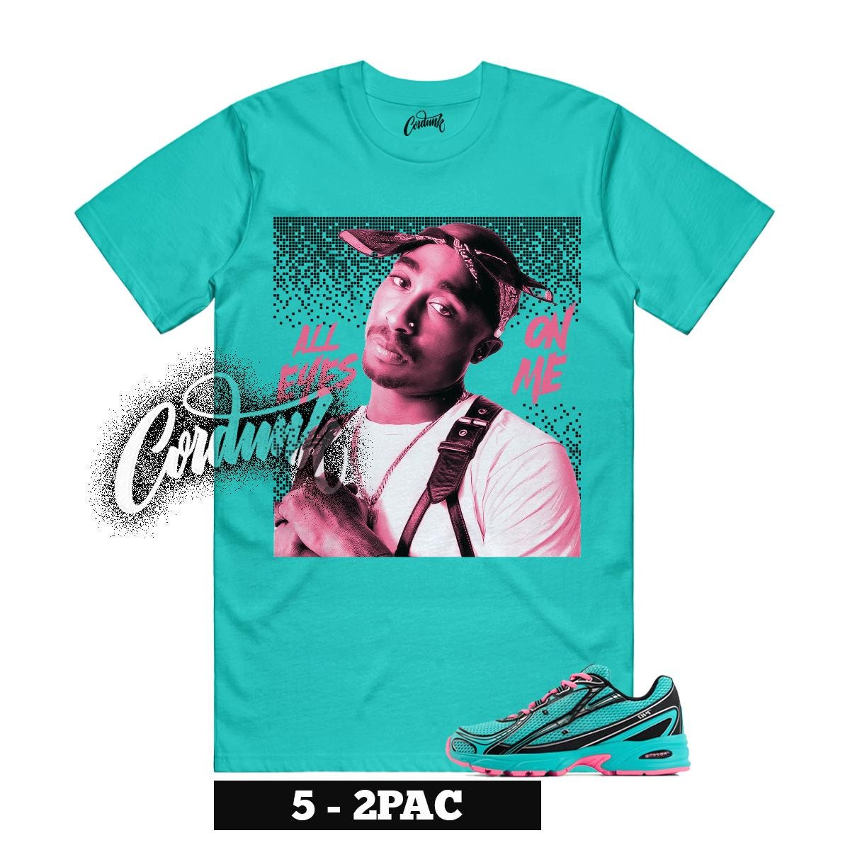 740 V2 Cyber Jade Black Pink South Beach T Shirt Match Match TP - Etsy