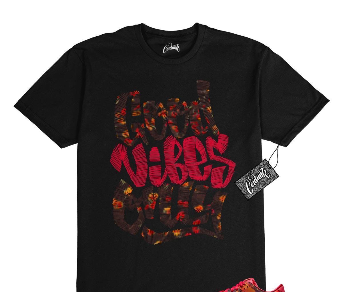 Dunk Wizard Poppy Field Varsity Red Gold T Shirt to Match GVO