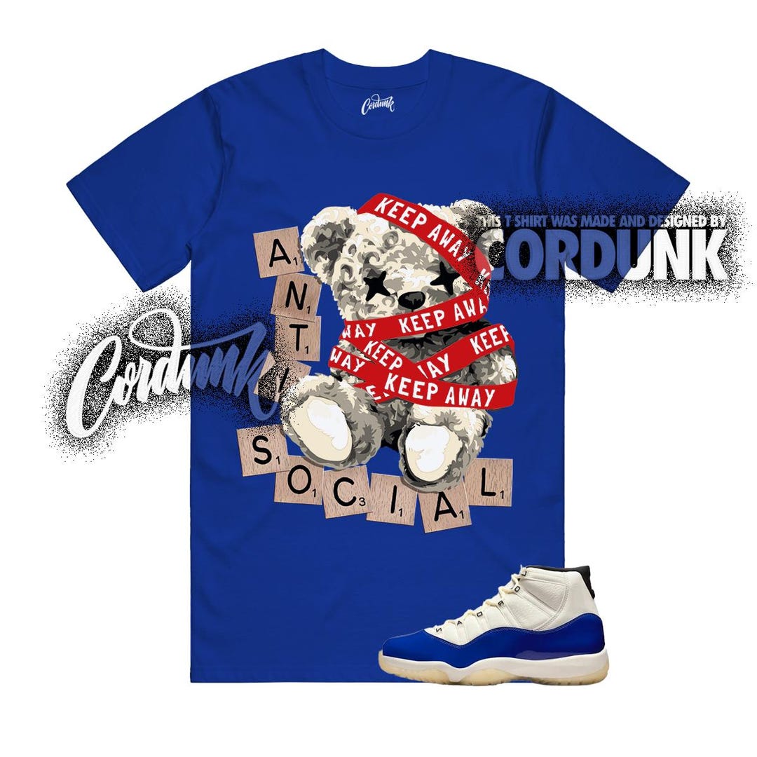 11 Retro Rare Air Deep Royal Blue Fire Red Sail Black Muslin T Shirt ...