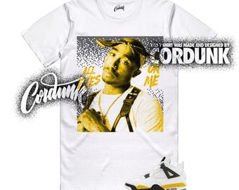 4 Tour Yellow Rare Air Lightning Thunder White Grey Black T Shirt Match TP