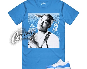 Camiseta deportiva baja azul universitario UNC blanca Light Sky 11 para combinar con TP: ¡más de 90 diseños para elegir!