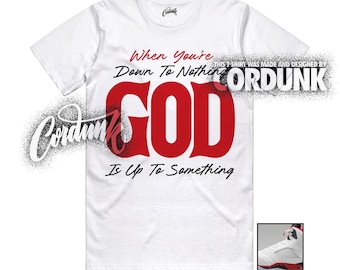 5 Fire Red Black Tongue White Varsity University Bred T Shirt Match UTS