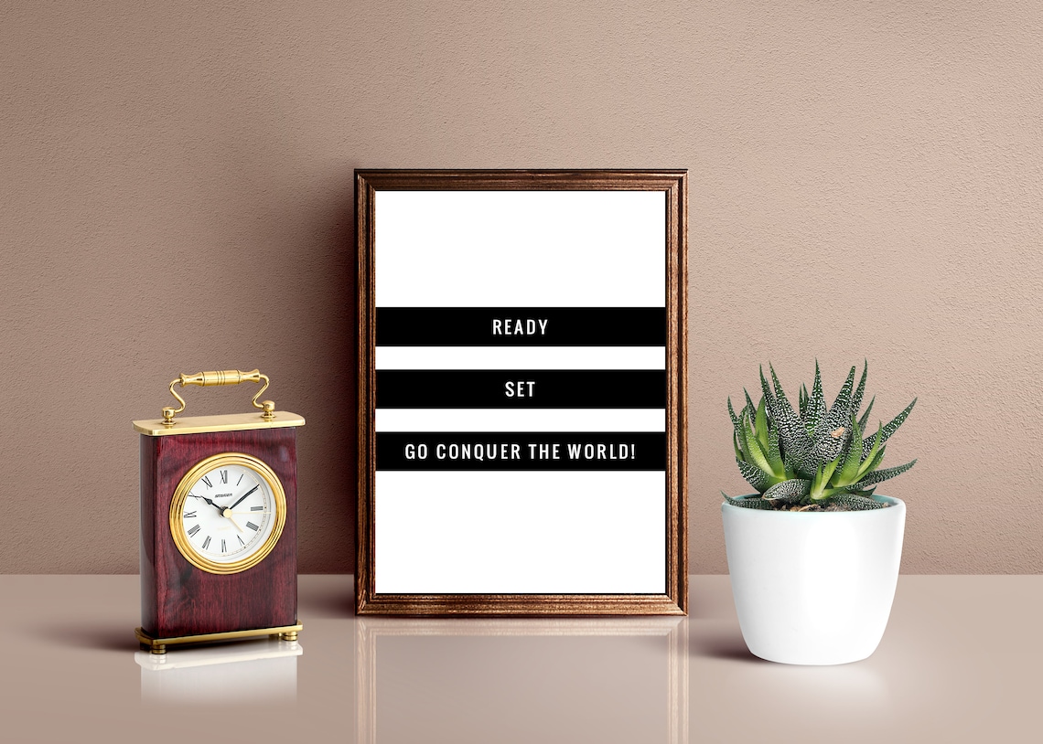 Go Conquer the World Printable Quotes Best Friend Gift Etsy